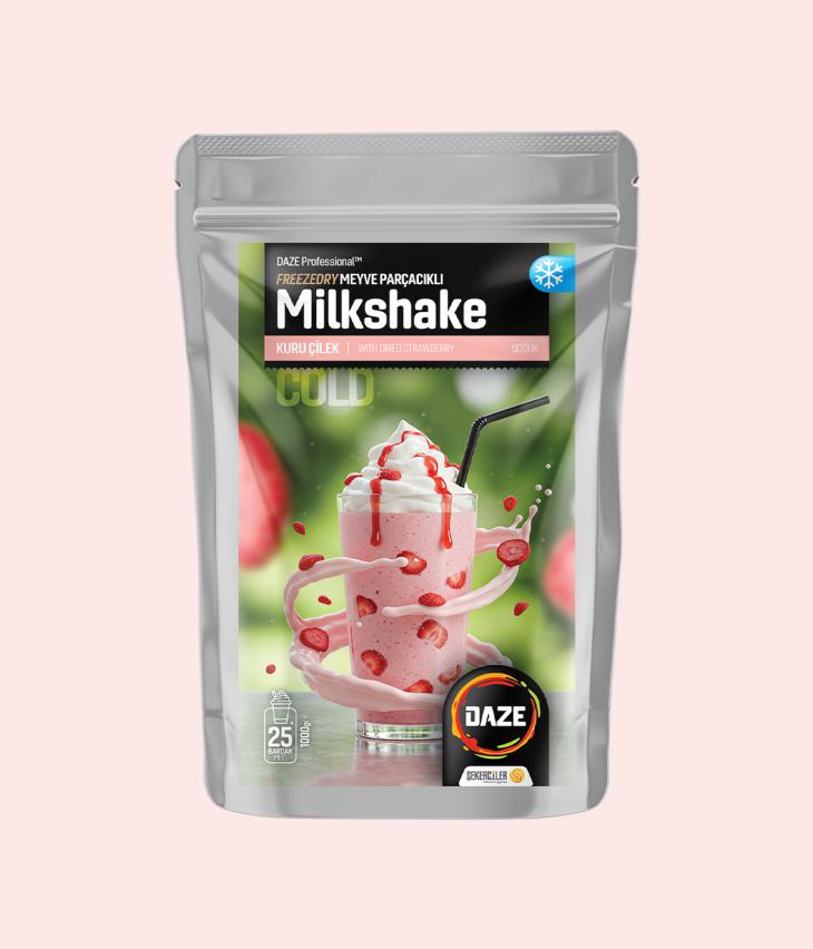 Milkshake Freezedry Çilek Parçacıklı